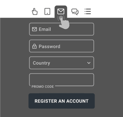 Registration by email